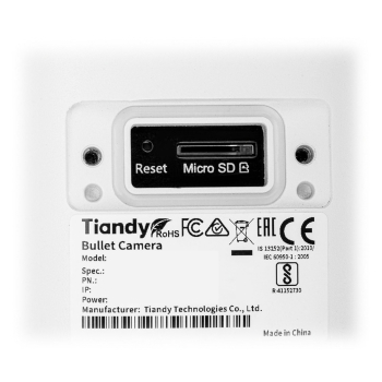 KAMERA IP TC-C34UV 3MRC-4 Lite Series - 4 Mpx 4 mm TIANDY